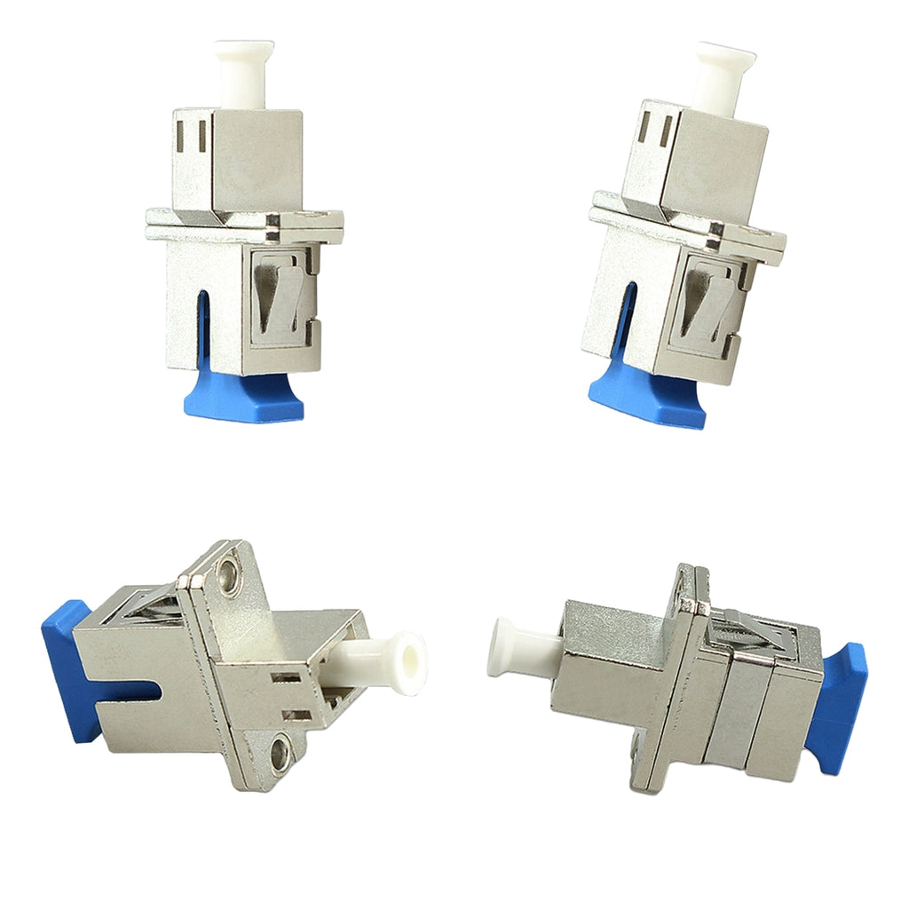 4x SC to LC Single Mode Metal Housing Fiber Optic Adapter SC-LC Coupler
