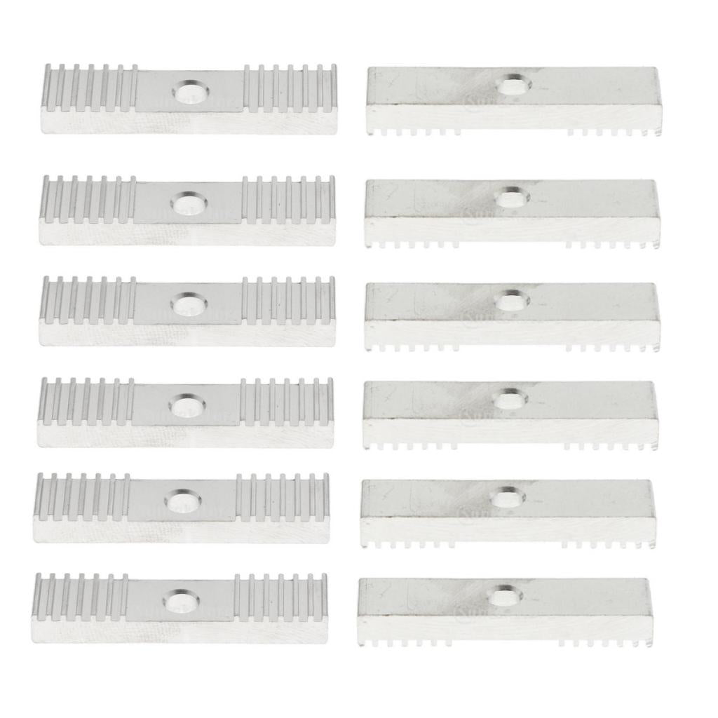 12x Timing Belt Fixing Tooth Piece Pitch Clamp Block 9x40mm For 3D Printer