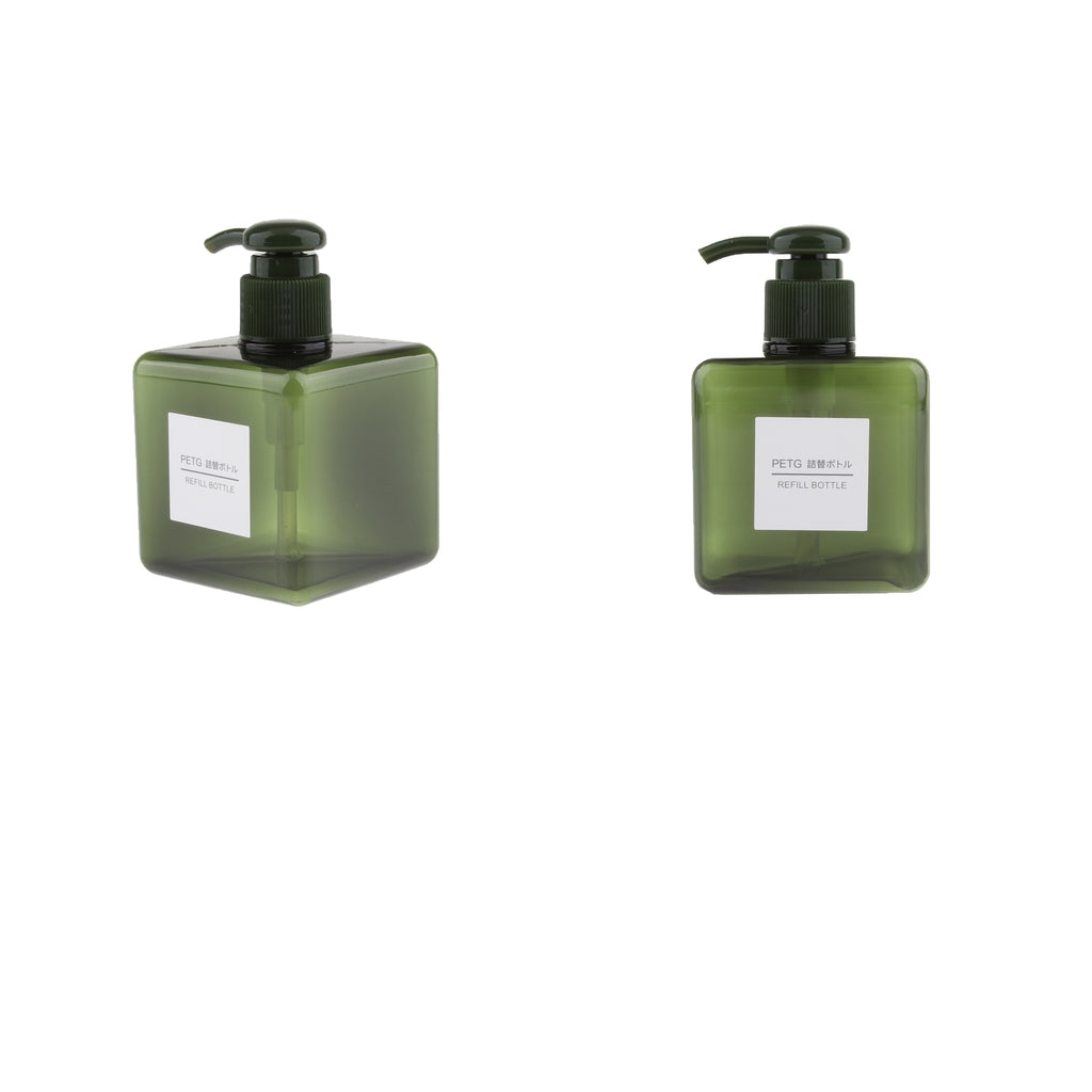 2Pcs Foaming Soap Dispenser Cosmetic Containers Bottle Dark green 250ml