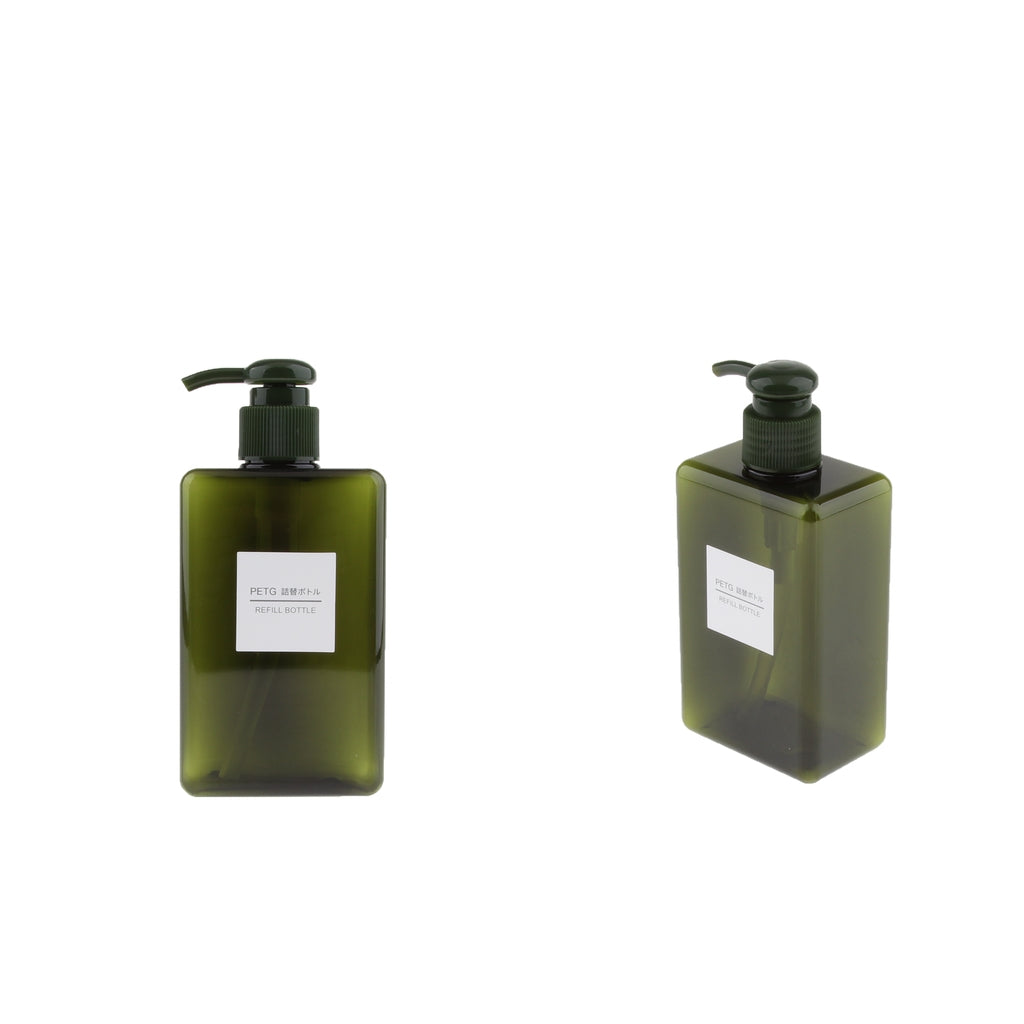 2Pcs Foaming Soap Dispenser Cosmetic Containers Bottle Dark green 280ml