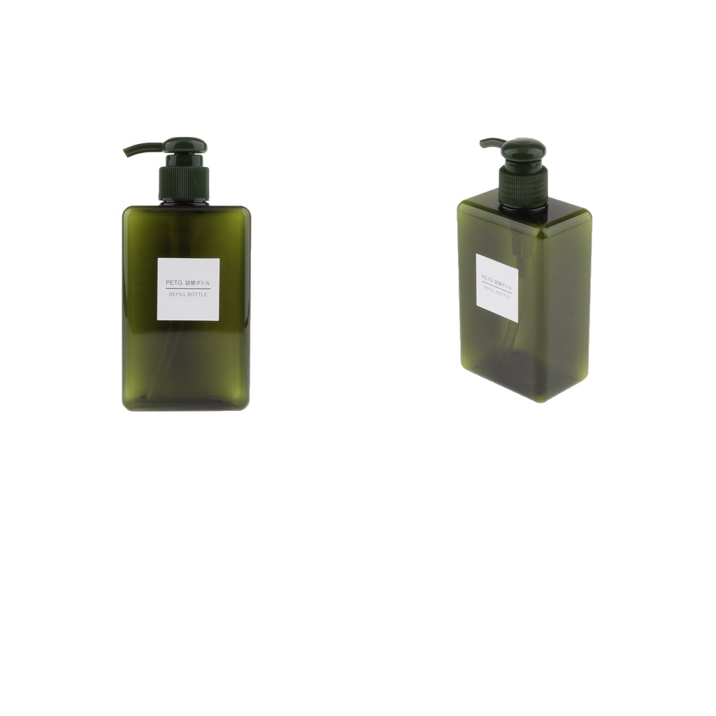 2Pcs Foaming Soap Dispenser Cosmetic Containers Bottle Dark green 280ml