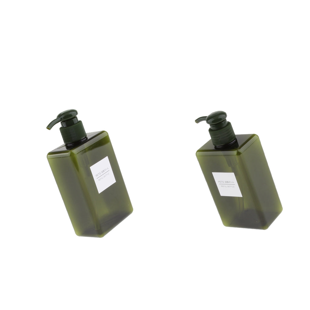 2Pcs Foaming Soap Dispenser Cosmetic Containers Bottle Dark green 280ml