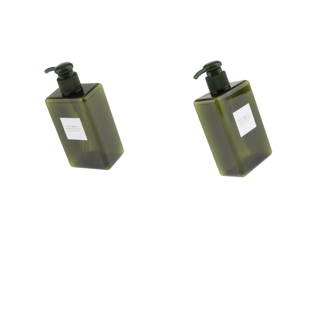 2Pcs Foaming Soap Dispenser Cosmetic Containers Bottle Dark green 280ml