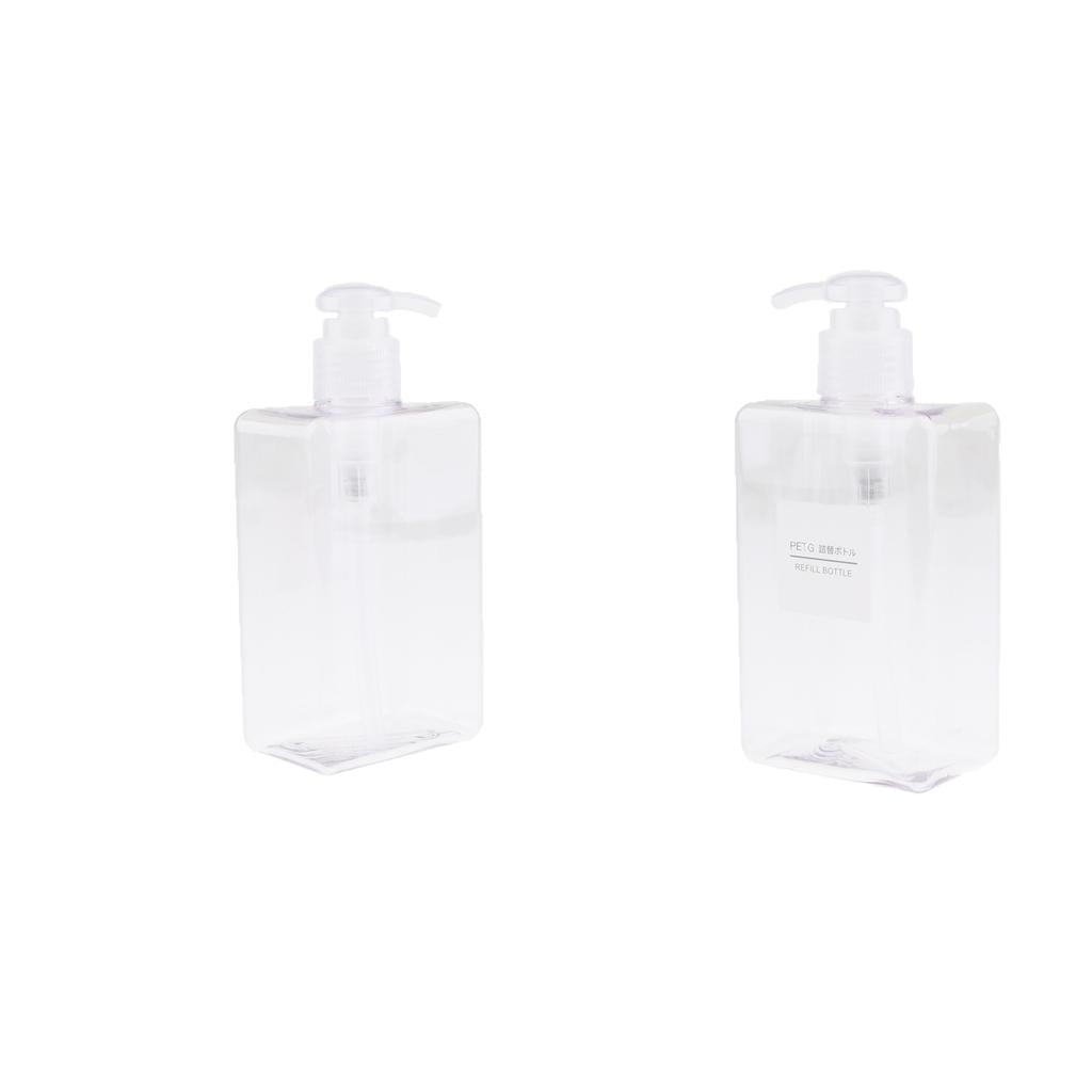 2Pcs Foaming Soap Dispenser Cosmetic Containers Bottle Transparent 280ml