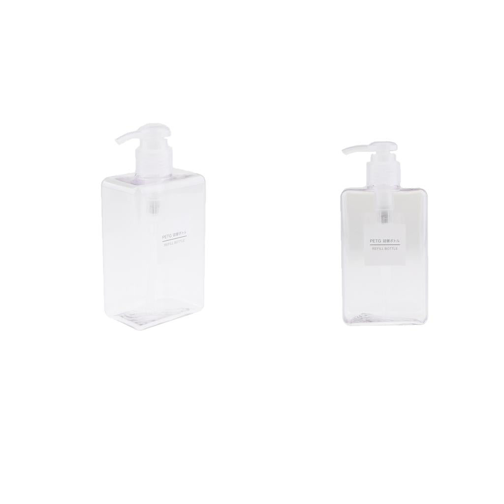 2Pcs Foaming Soap Dispenser Cosmetic Containers Bottle Transparent 280ml