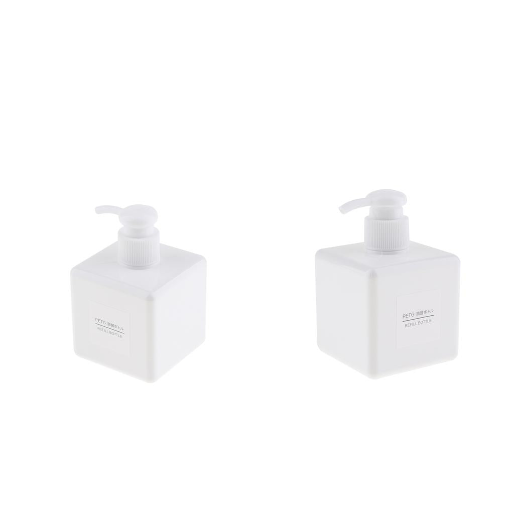 2Pcs Foaming Soap Dispenser Cosmetic Containers Bottle White 250ml