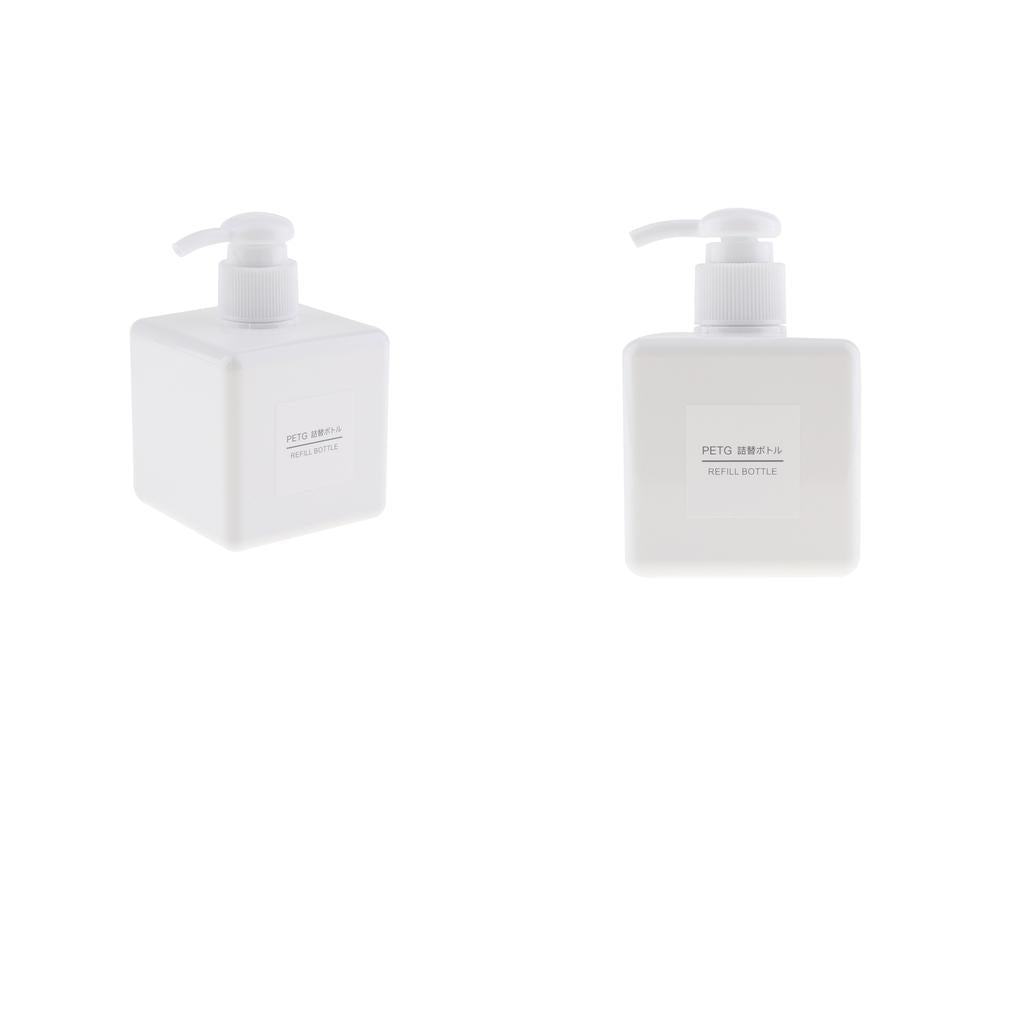 2Pcs Foaming Soap Dispenser Cosmetic Containers Bottle White 250ml