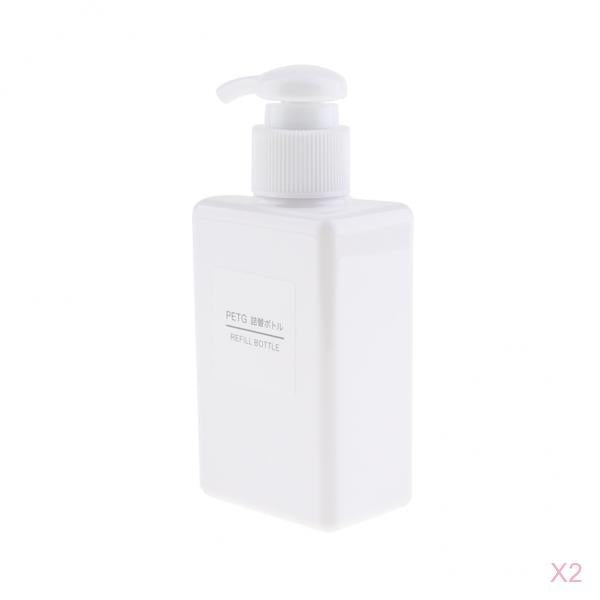 2Pcs Foaming Soap Dispenser Cosmetic Containers Bottle White 150ml