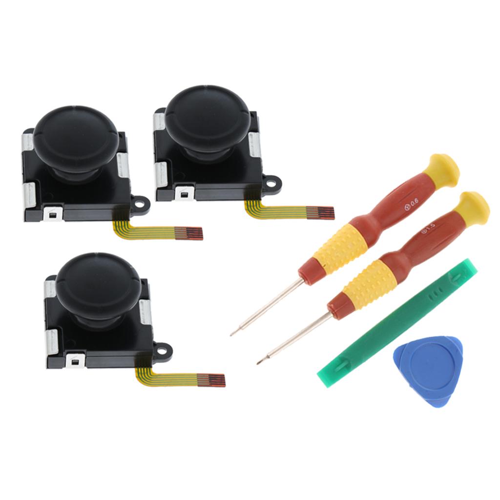 3Pcs Analog Joystick Control L R Sensor for Nintendo Switch Joy-con + Tools