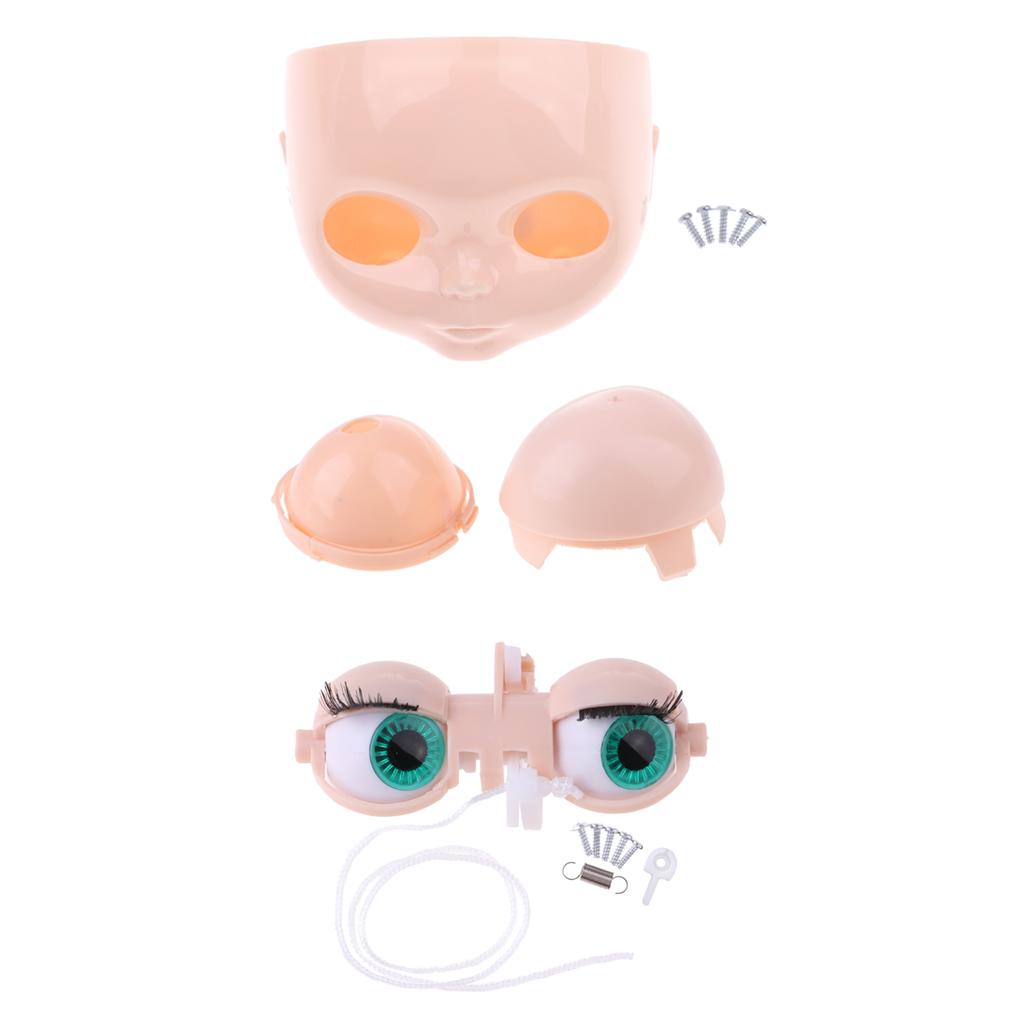 12 Doll Faceplate Backplate Head Scalp Shell Eye Mechanism Set for Blythe"