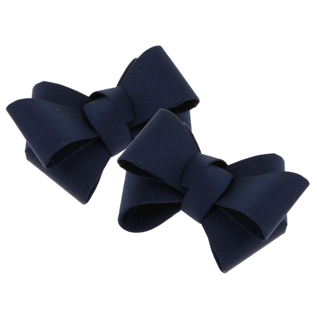 2/set Ribbon Bow Butterfly High Heel Shoe Charm Charms Decoration Dark Blue
