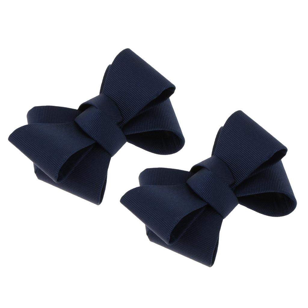 2/set Ribbon Bow Butterfly High Heel Shoe Charm Charms Decoration Dark Blue
