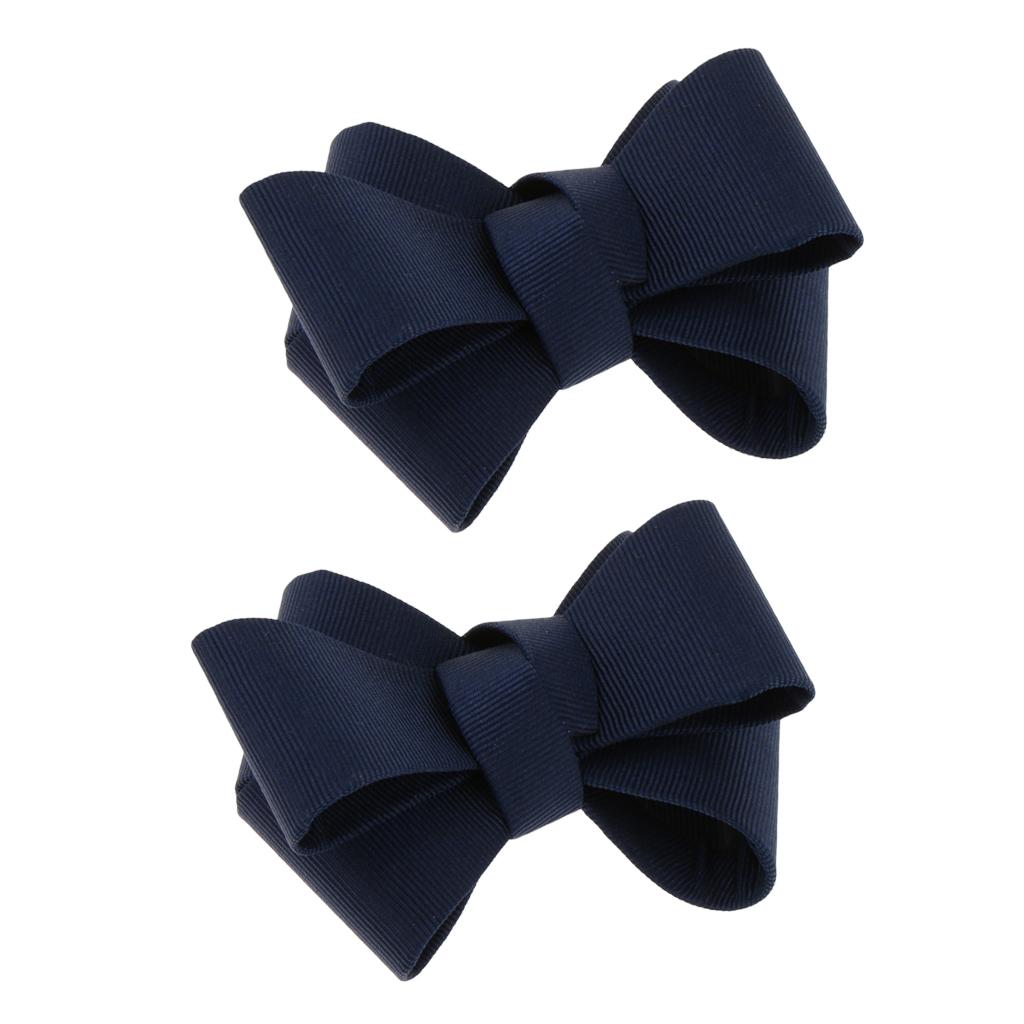 2/set Ribbon Bow Butterfly High Heel Shoe Charm Charms Decoration Dark Blue