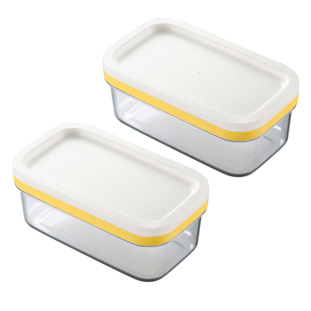 2pcs Butter Keeper Box Fresh Storage Container For Bread, Cakes, Cookies