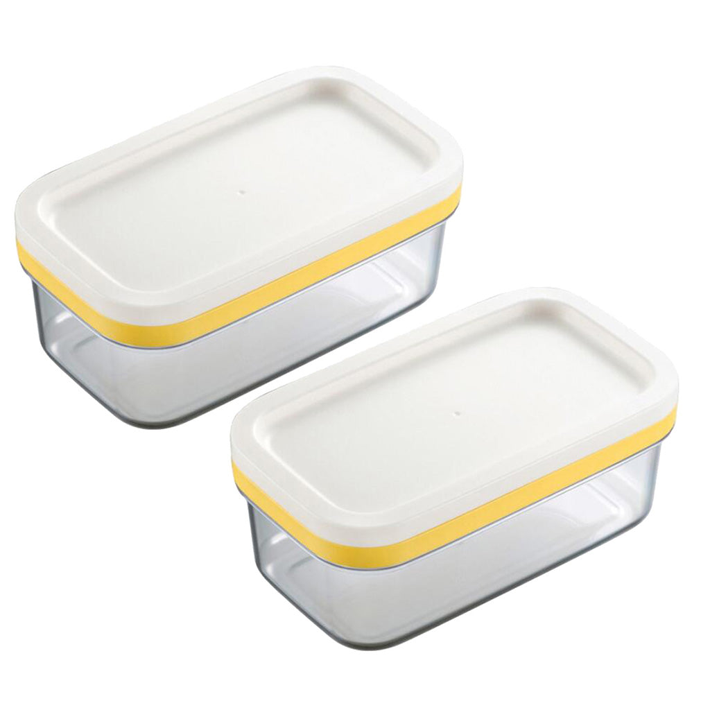 2pcs Butter Keeper Box Fresh Storage Container For Bread, Cakes, Cookies