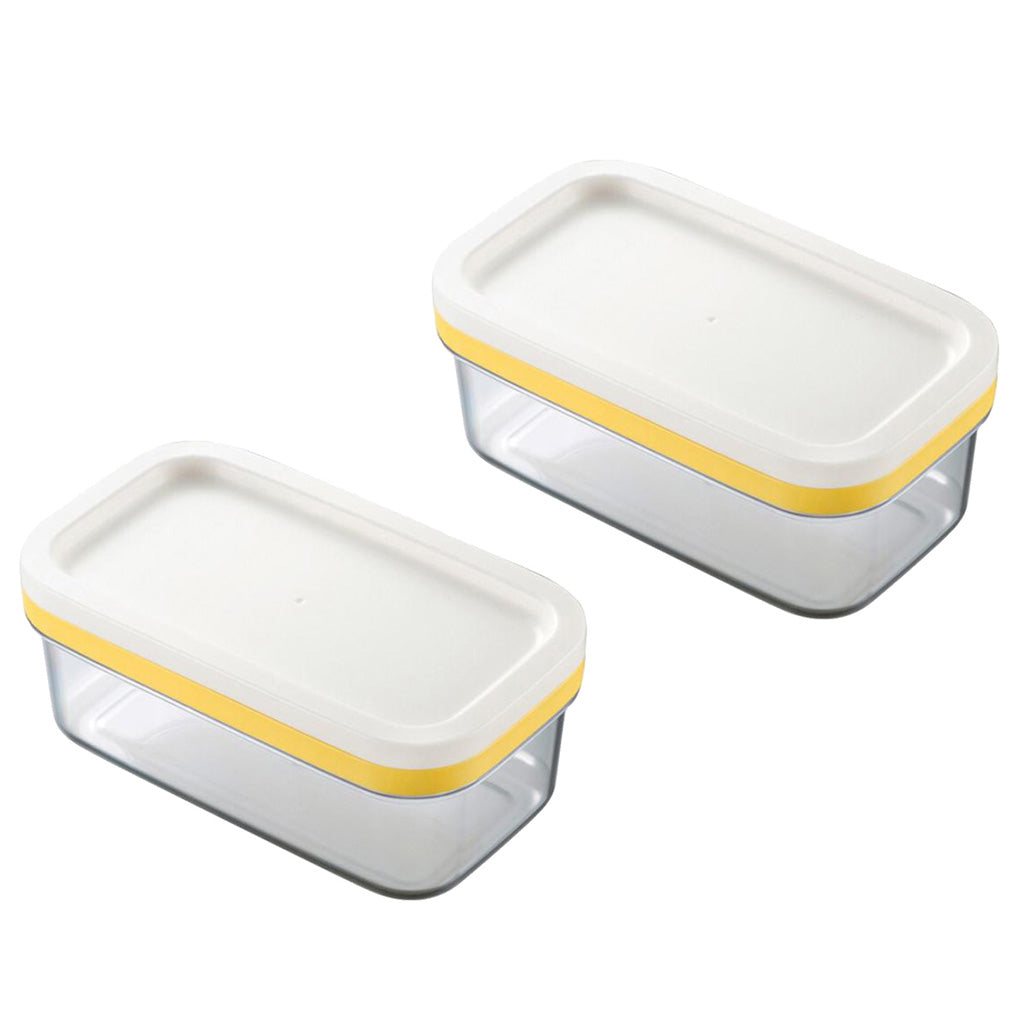 2pcs Butter Keeper Box Fresh Storage Container For Bread, Cakes, Cookies