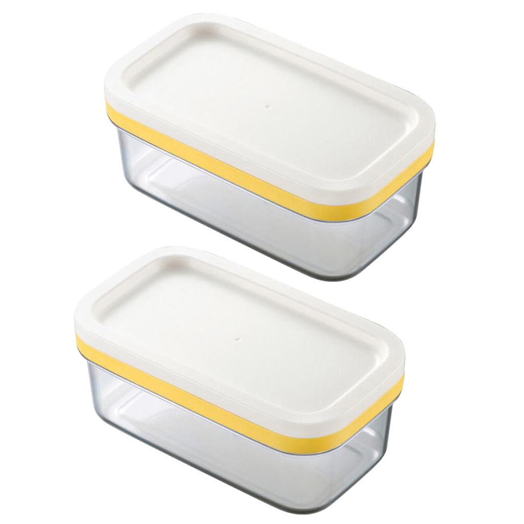 2pcs Butter Keeper Box Fresh Storage Container For Bread, Cakes, Cookies