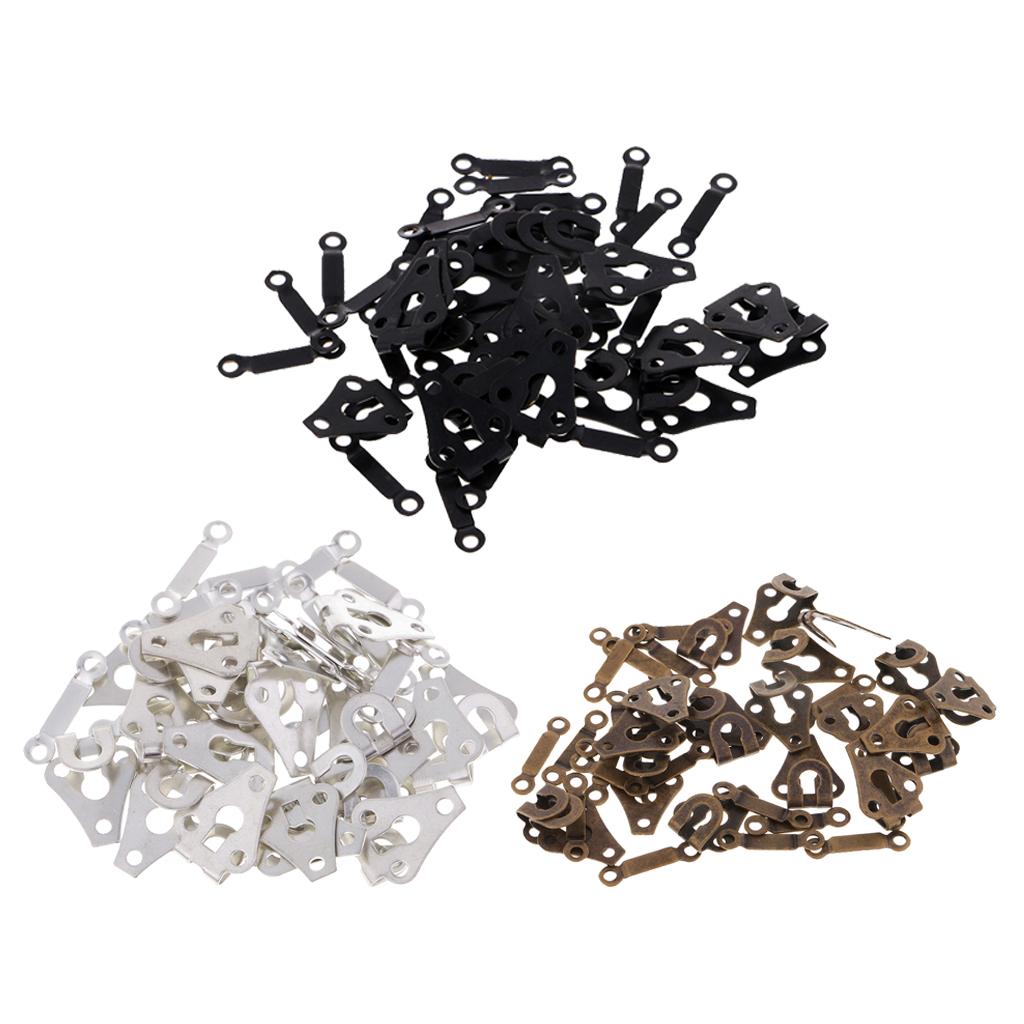 60 Sets Copper Hook and Eye Closures Fastener for Trouser Jeans Dress Sewing