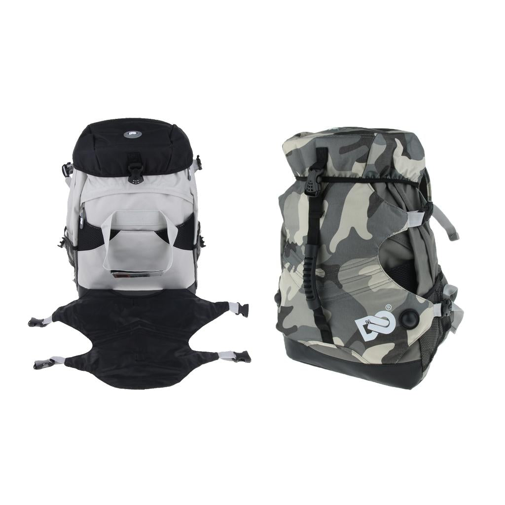 2Pcs Roller Inline Skates Backpack Skating Shoes Boots Storage Carry Bag