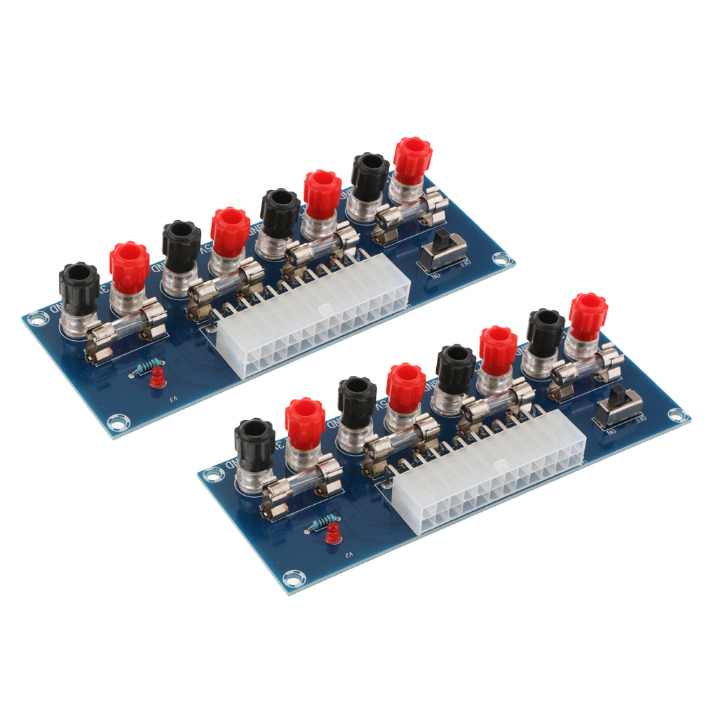 2x 24 Pins ATX Benchtop Power Board Computer Power Supply Breakout Adapter