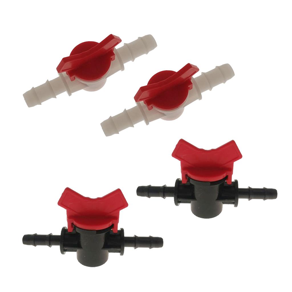 4PCS Water Flow Regulator Straight Valve DIY Water Flow Switch 2x8mm+2x10mm