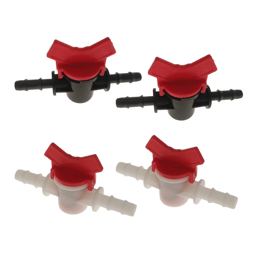 4PCS Water Flow Regulator Straight Valve DIY Water Flow Switch 2x8mm+2x10mm
