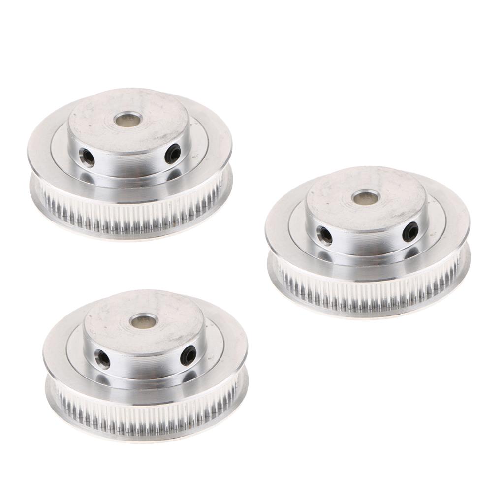 3PCS Aluminum Alloy Timing Belt Pulley 60Tooth for 3D Printer Inner hole 5mm