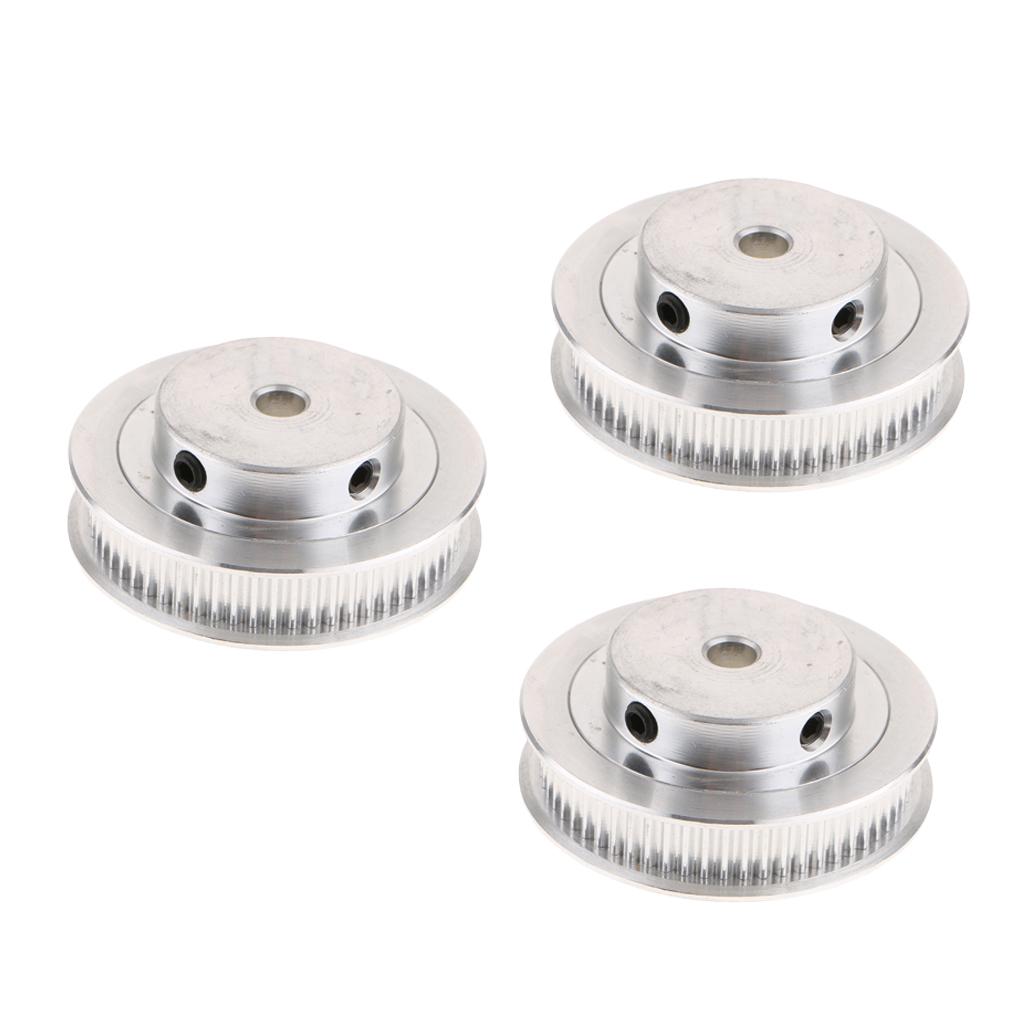 3PCS Aluminum Alloy Timing Belt Pulley 60Tooth for 3D Printer Inner hole 5mm