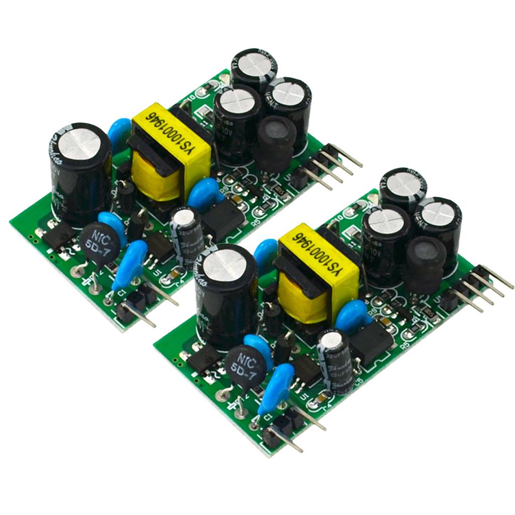 2PCS AC-DC 5V500mA+12V300mA Dual Output Isolated Power Supply