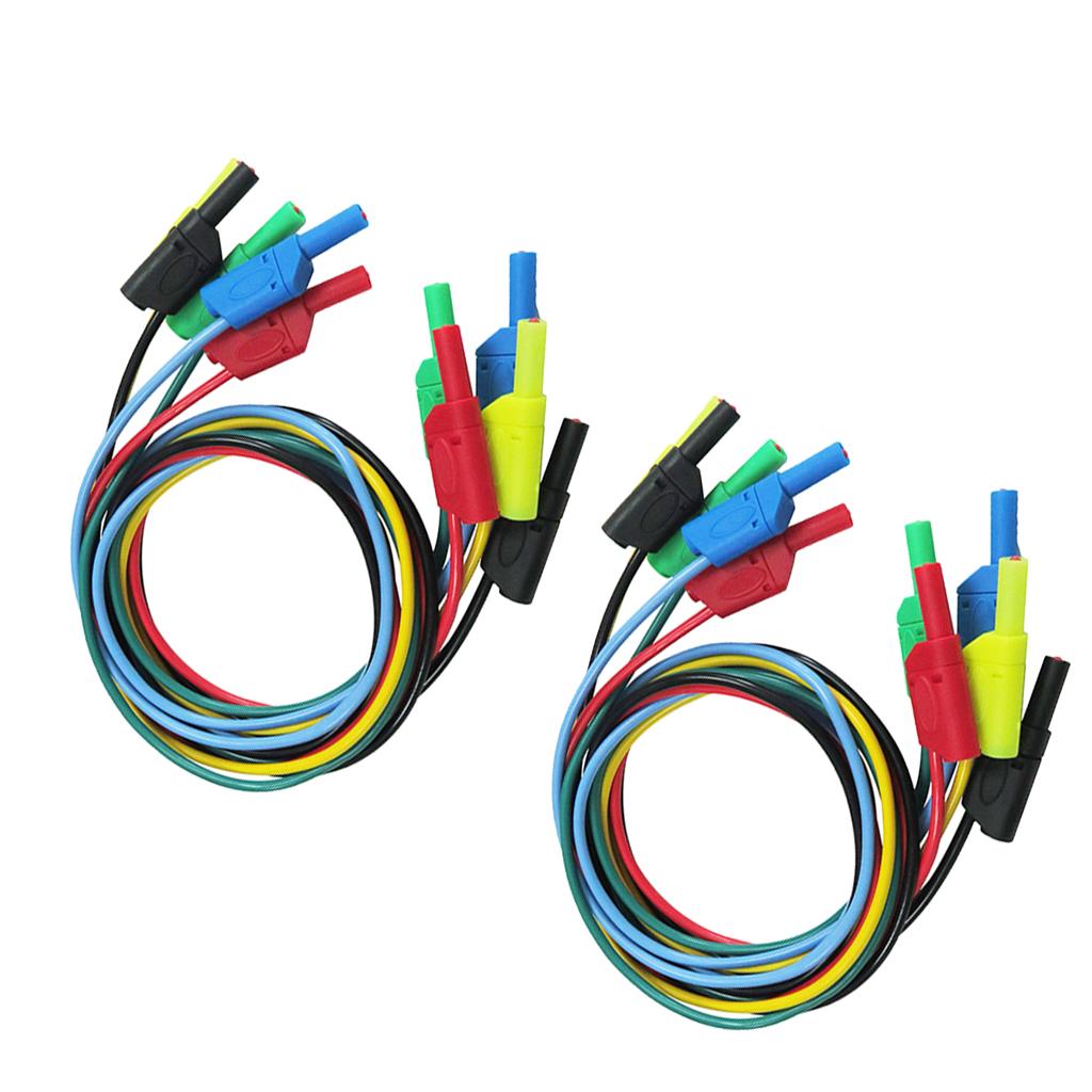 10pcs 4mm Banana to Banana Plug Soft Silicone Test Cable Lead for Multimeter
