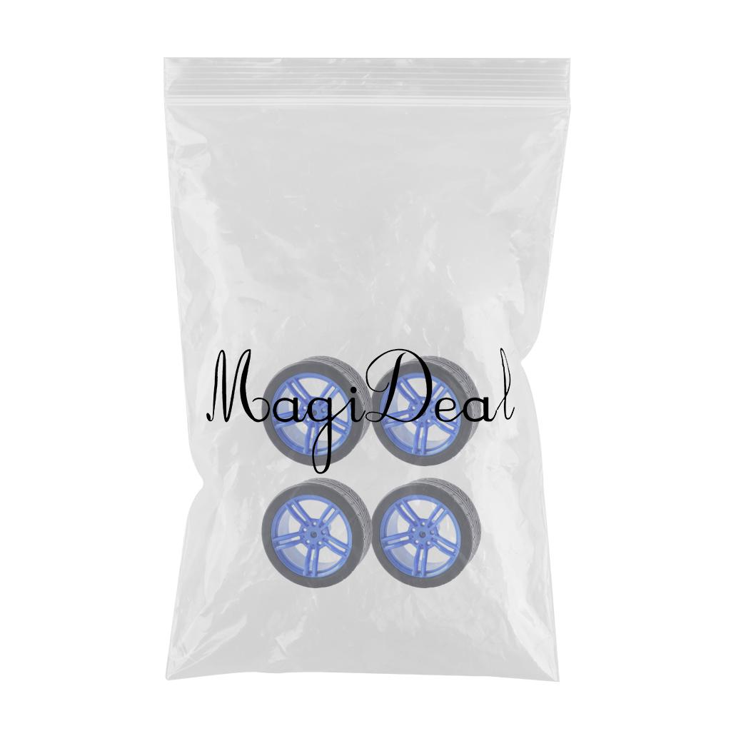 4pcs Rubber Tire TT Motor Car Wheel RC Model DIY Toy Car accessories #2