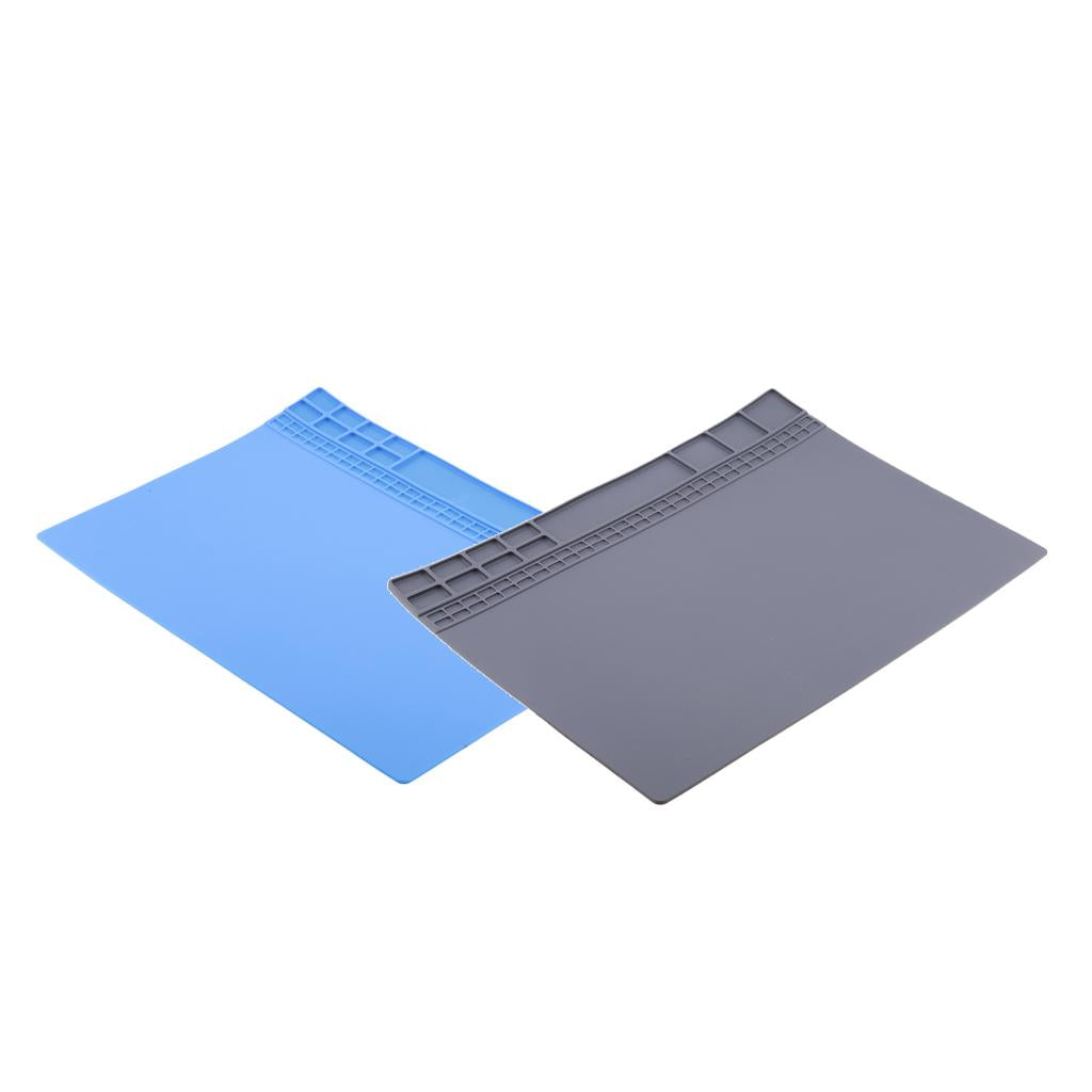 2x Magnetic Silicone Heat Mat Repair Kit Maintenance Desk Soldering Pad