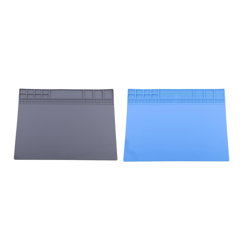 2x Magnetic Silicone Heat Mat Repair Kit Maintenance Desk Soldering Pad