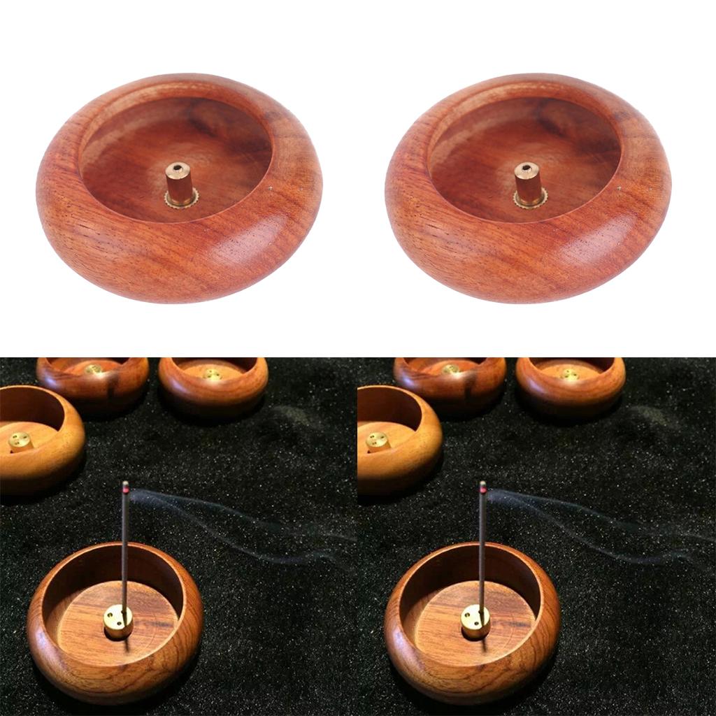 2pcs Wooden Incense Holder Stick Burner Retro Incense Censer Home Decor
