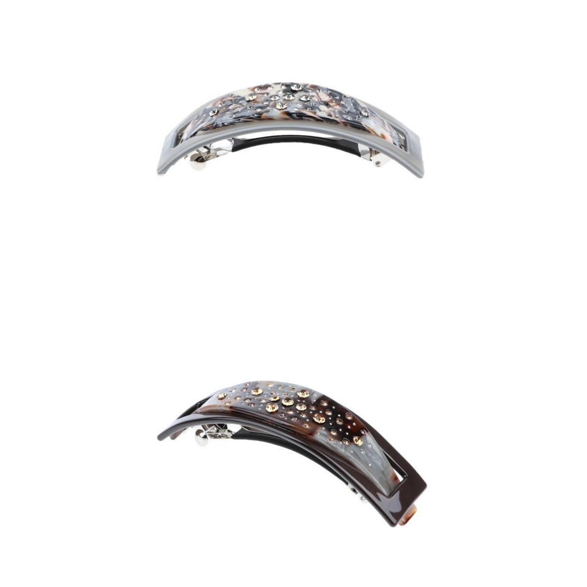 2 Piece French Acetate Hair Clip Automatic Barrette Women Thick Hair Hairpin