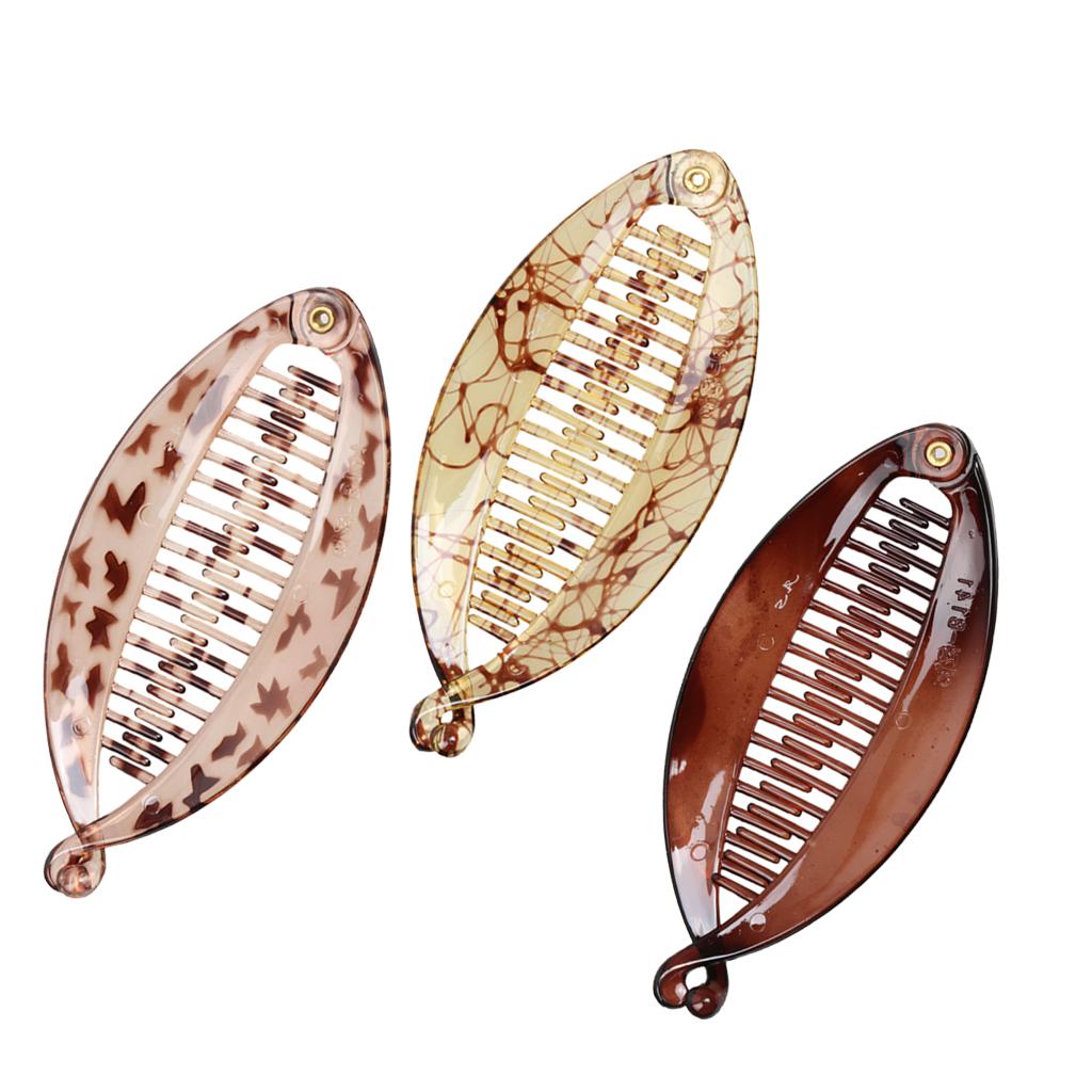 3Pcs Hair Claw Tail Fish Clip Comb Hairclip Grips Clamp Ladies Accessories