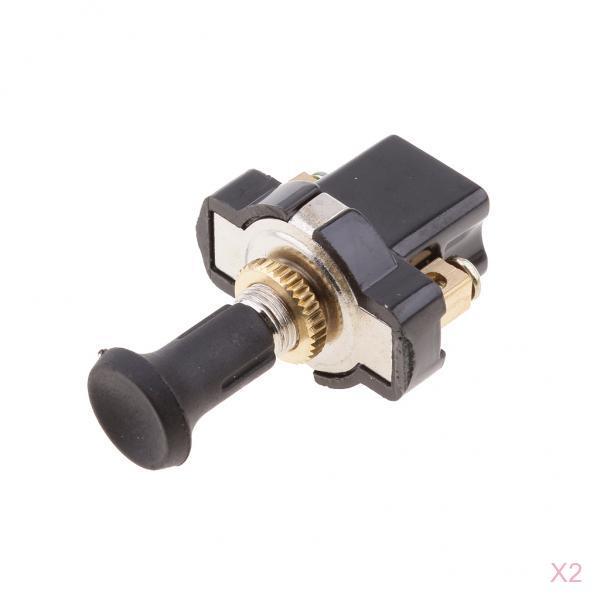 2X Automotive RV Boat Marine Push Pull Button Starter Switch On Off