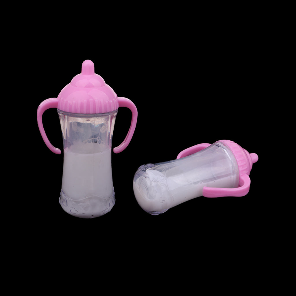 2pcs Baby Doll Feeding Bottle Milk Bottle for Mellchan Doll Nursery Room
