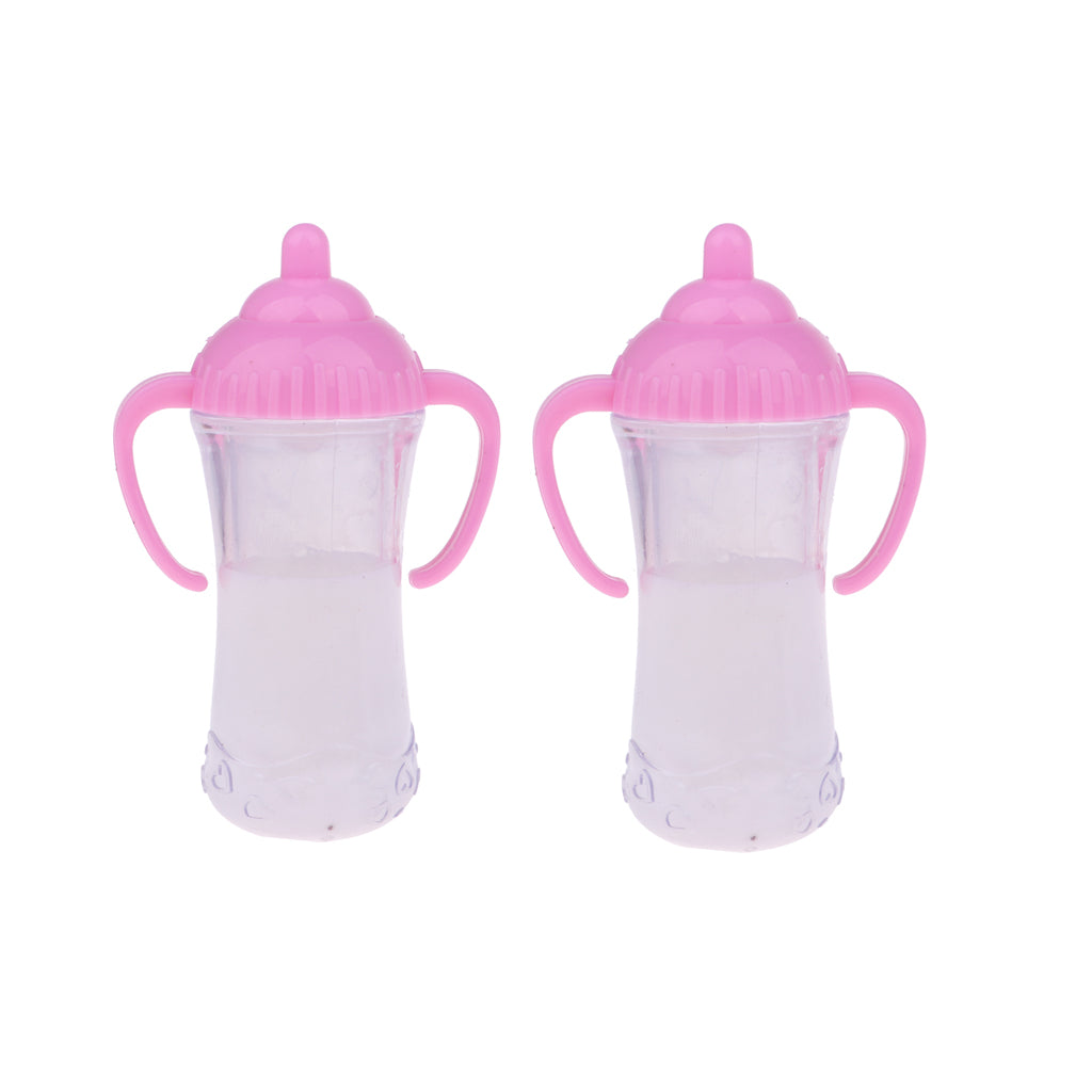 2pcs Baby Doll Feeding Bottle Milk Bottle for Mellchan Doll Nursery Room