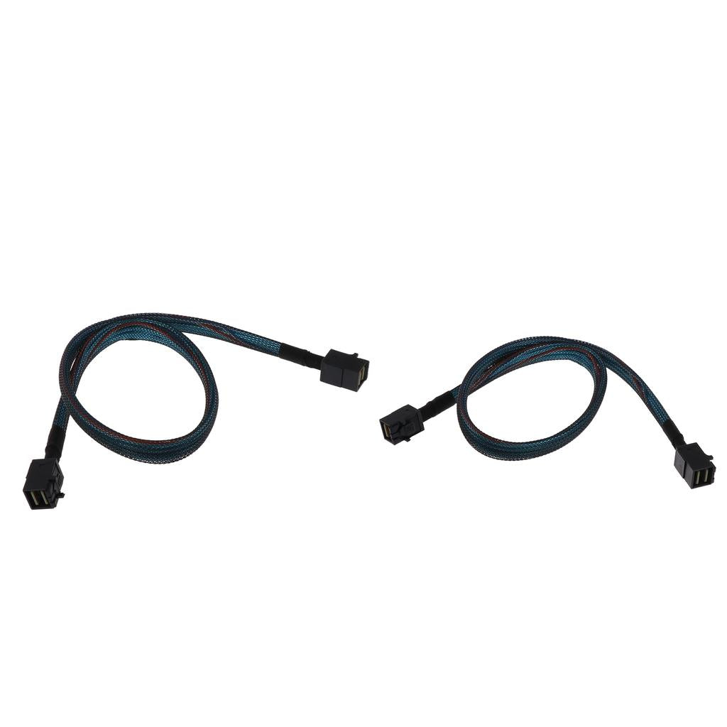 2x Internal Mini SAS HD Cable SFF-8643 to SFF-8643 Adapter Cord Connector 1M
