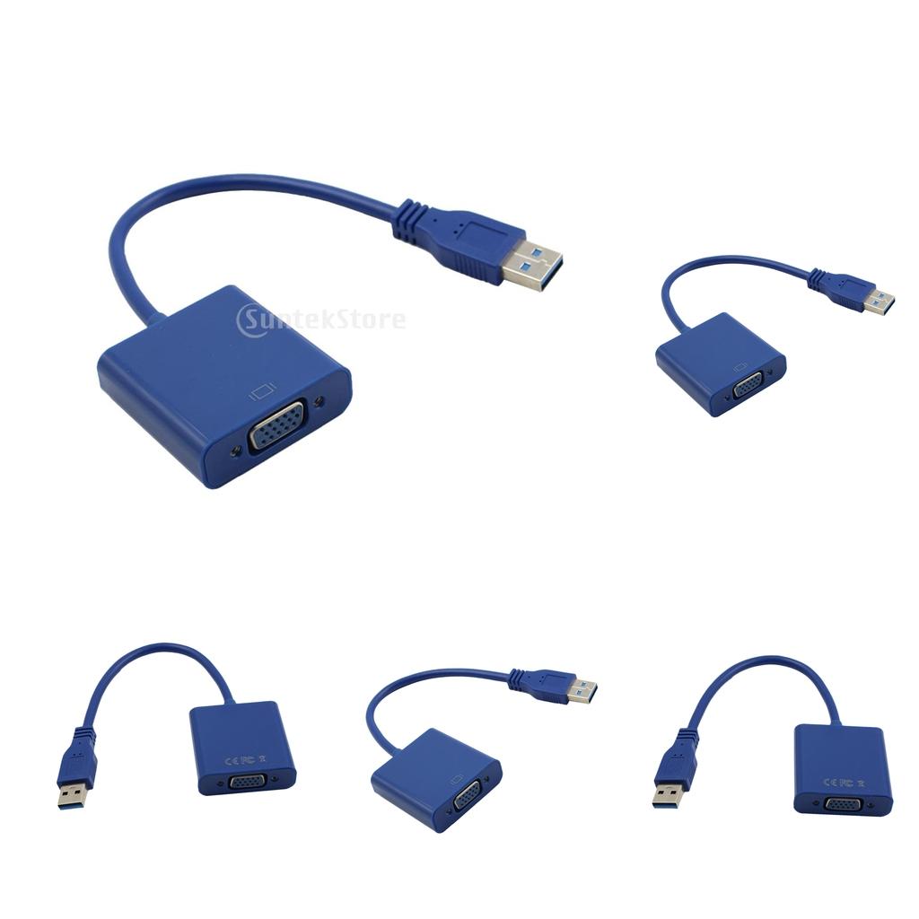 5x USB3.0 to VGA Multi-display Adapter Converter Video Graphic Card Cable
