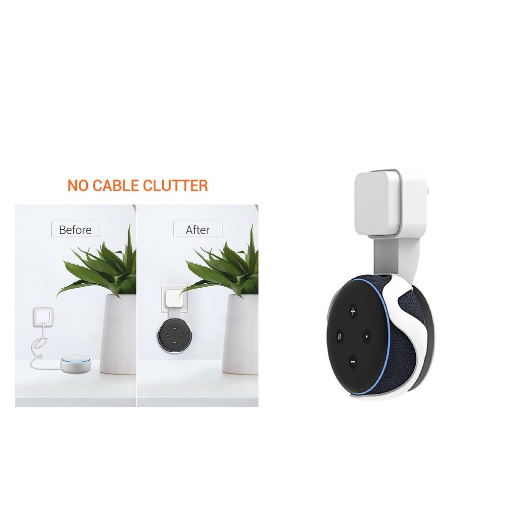 2x Outlet Wall Mount Bracket Hanger Stand Holder for Echo Dot 3rd Generation