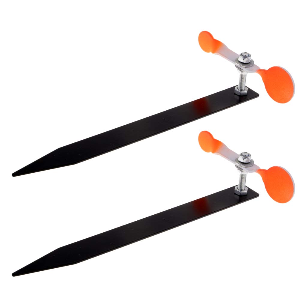 2pcs Stainless Steel Rotate Spinners Targets Shooting Plinking Practice