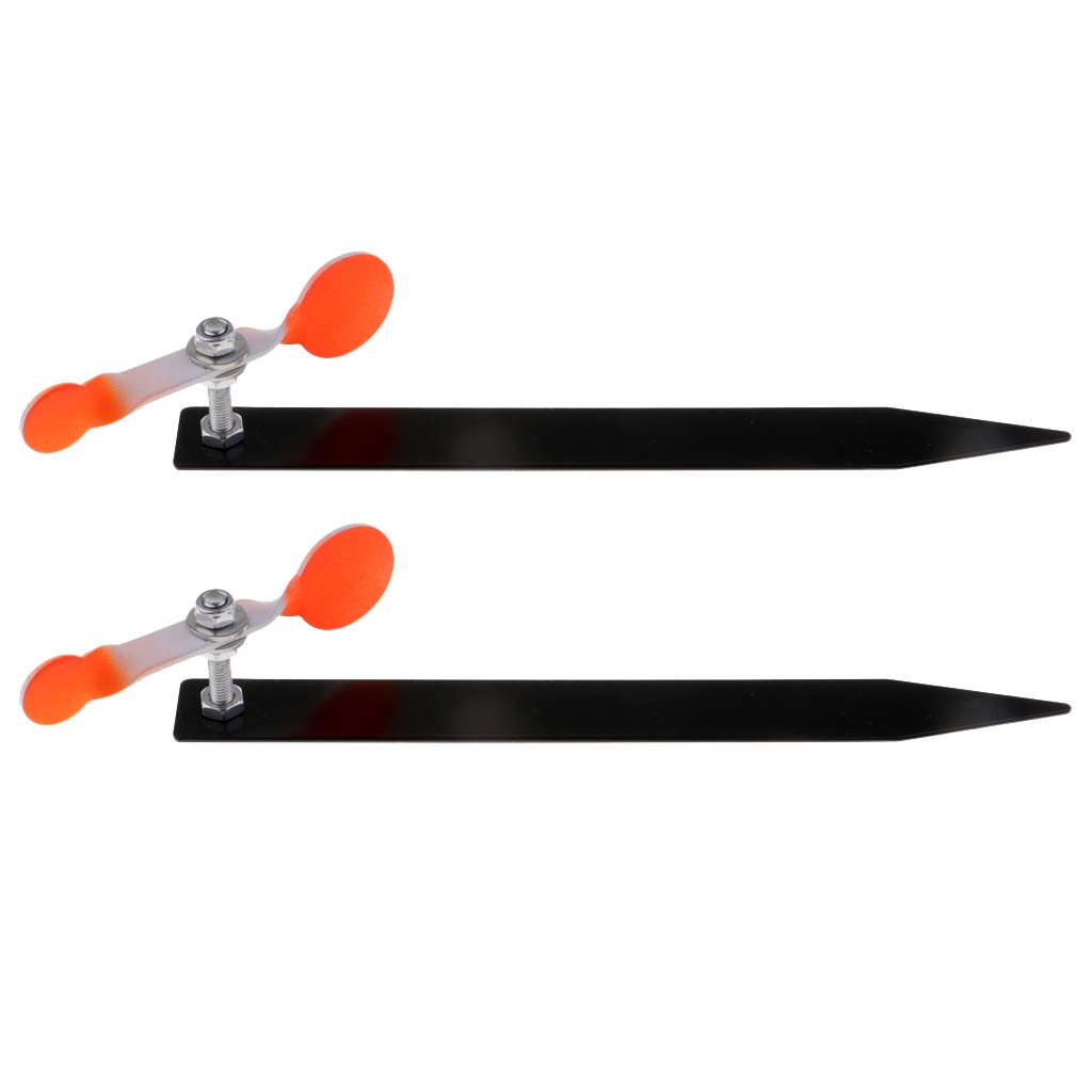 2pcs Stainless Steel Rotate Spinners Targets Shooting Plinking Practice