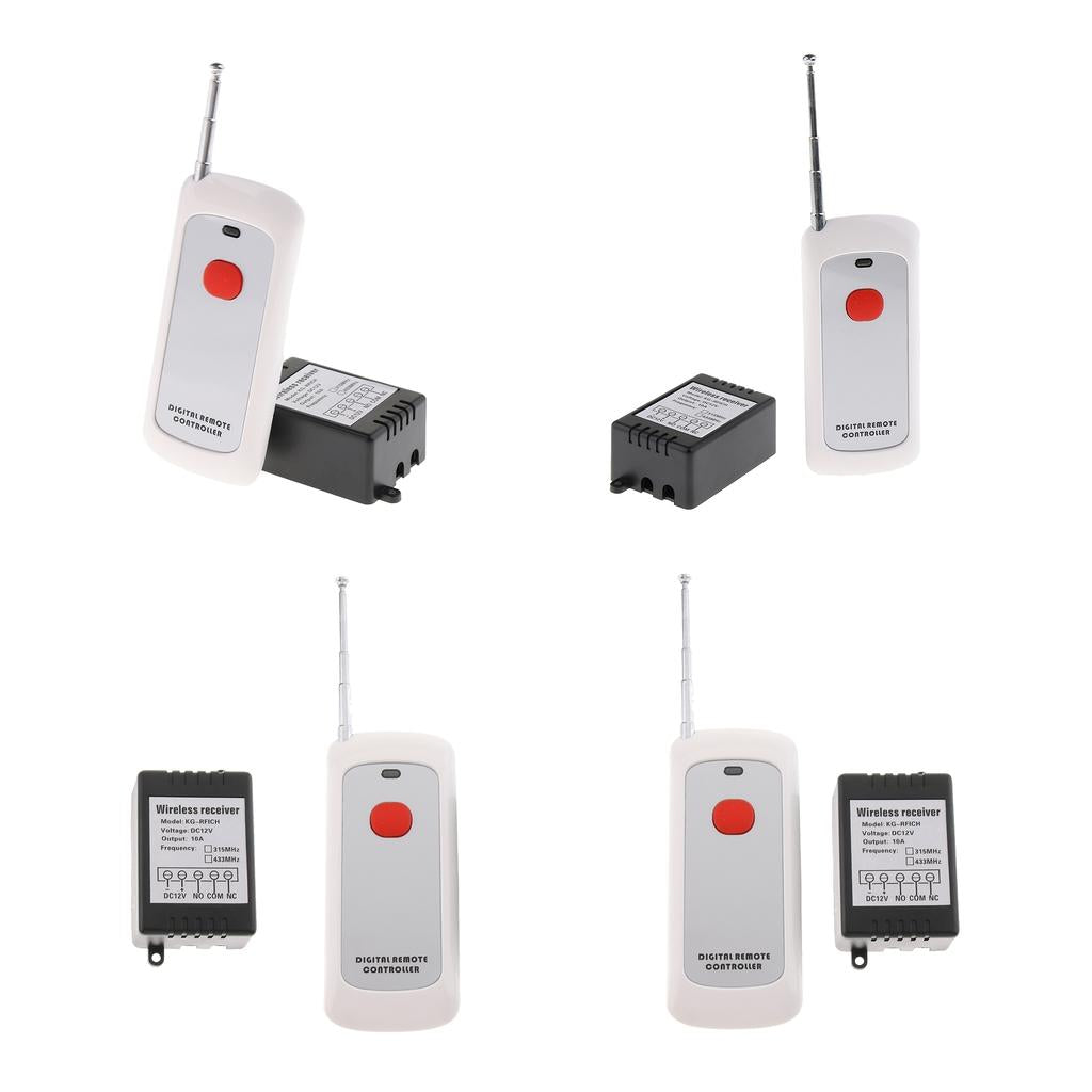 4pcs 12V 1000m Wireless Remote Control Switch Remote Controller for Lights