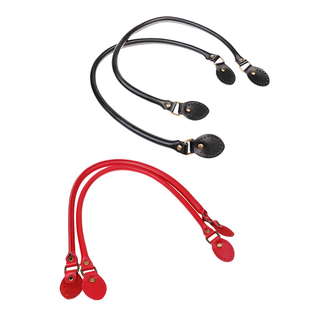 2pairs Handbag Purse Shoulder Bag Leather Handle Strap Replacement DIY 60cm