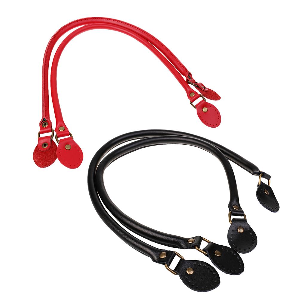 2pairs Handbag Purse Shoulder Bag Leather Handle Strap Replacement DIY 60cm