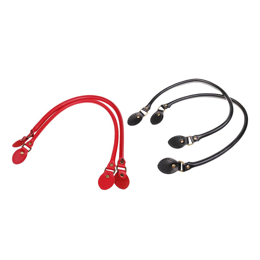 2pairs Handbag Purse Shoulder Bag Leather Handle Strap Replacement DIY 60cm