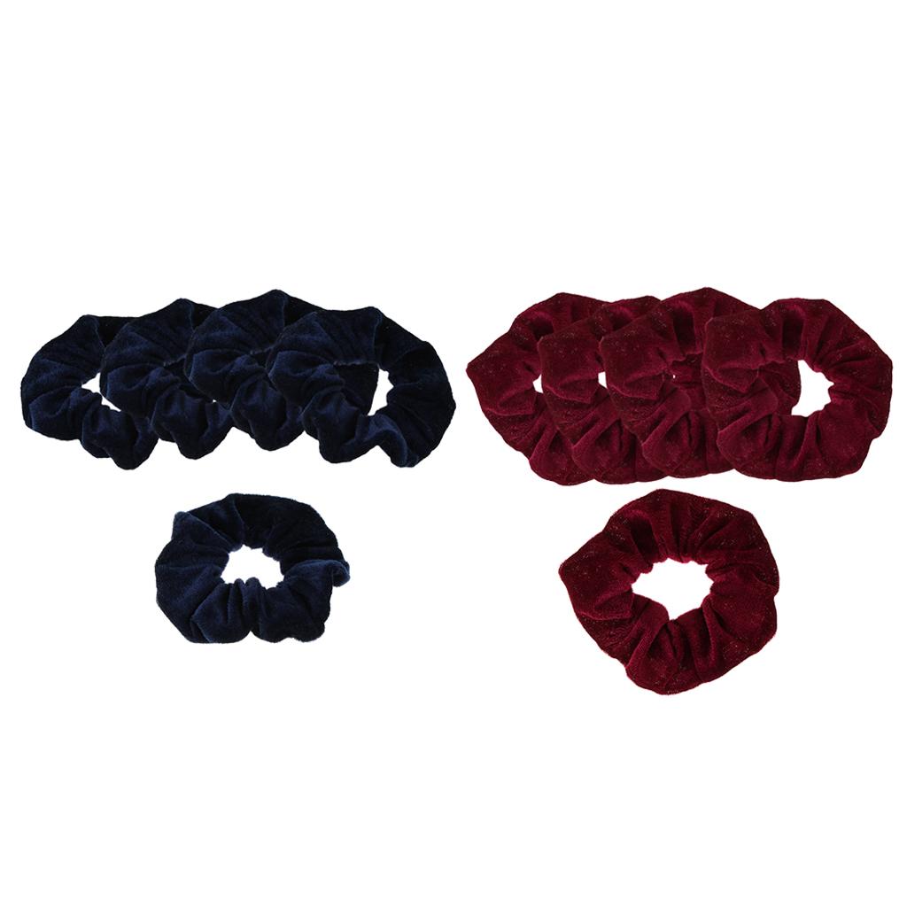 10x Velvet Hair Scrunchies Elastic Hair Band Soft Ponytail Holder Hair Ties