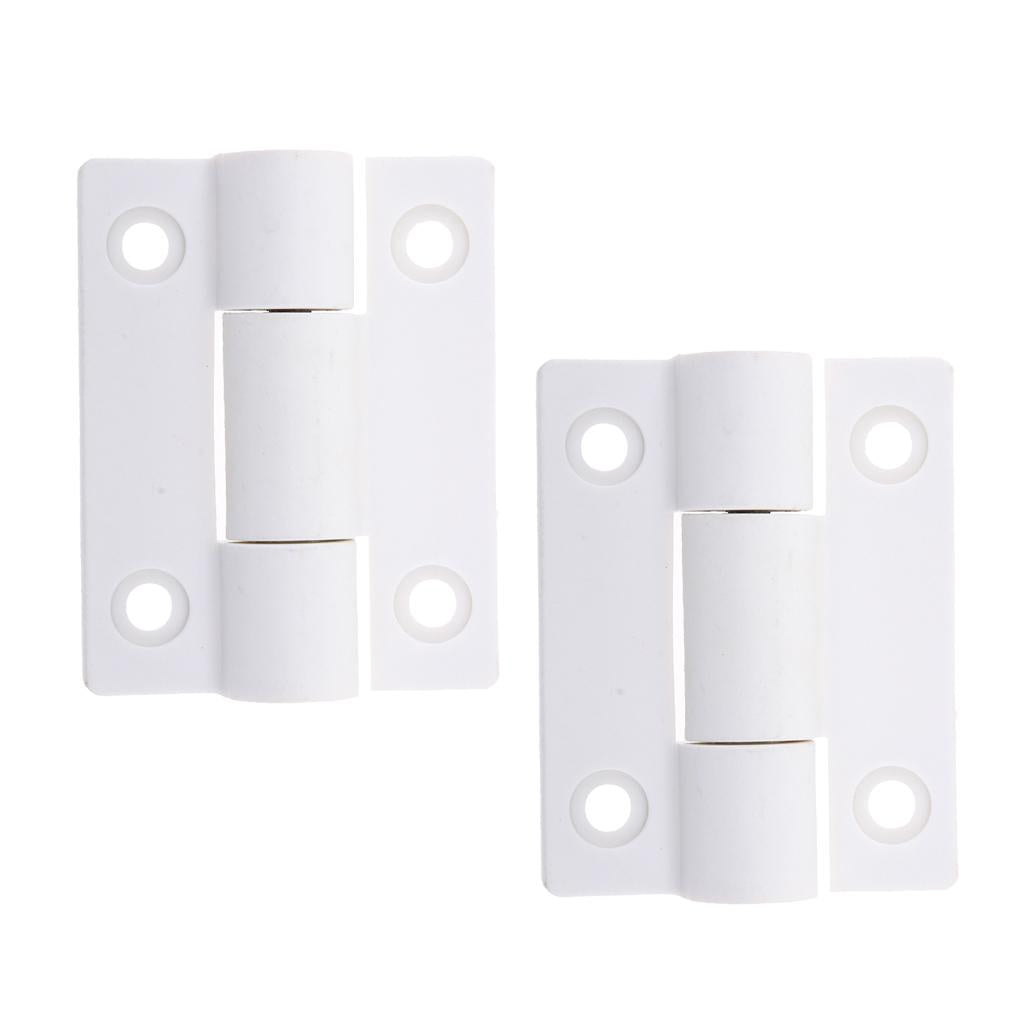2Pcs 56 x 43mm 4 Countersunk Holes Torque Position Control Hinge White